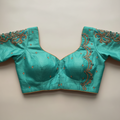 Aqua Sweetheart Blouse