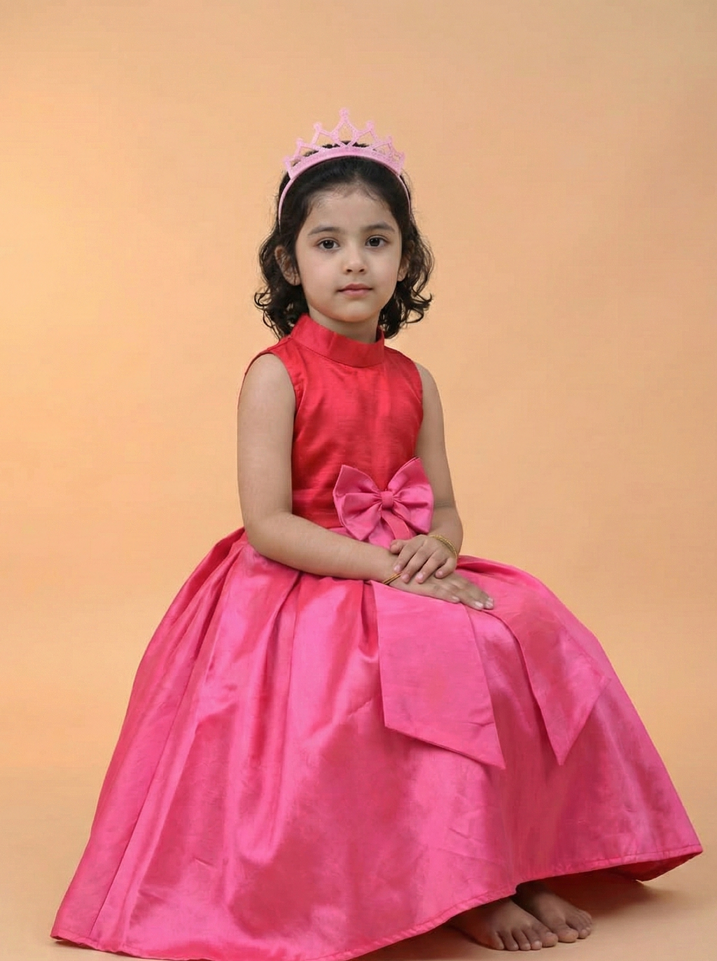 Pink Bow Party Frock