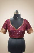 Maroon Silk Blouse