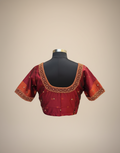 Maroon Temple Border Blouse