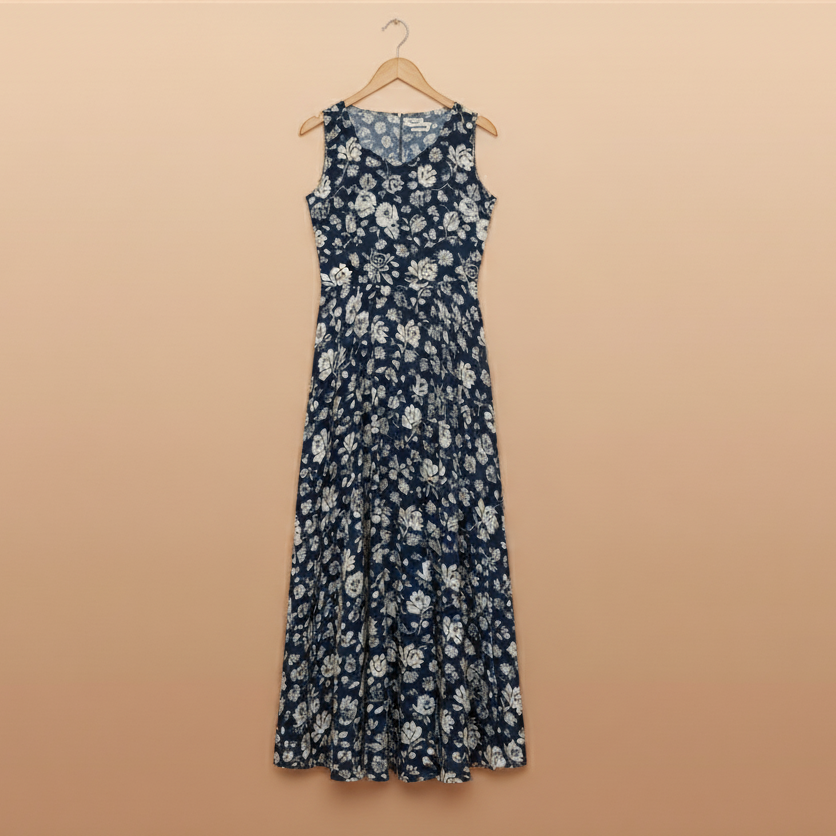 Navy Floral Maxi Dress