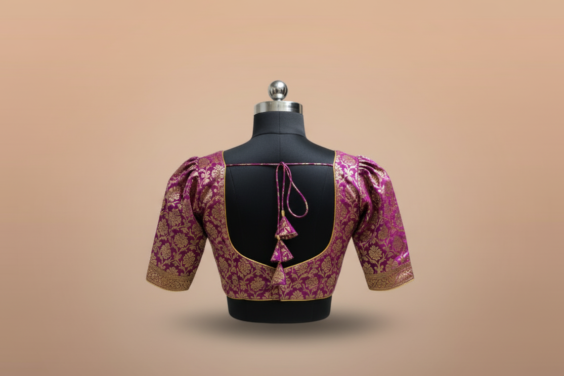 Purple Knot Tie Blouse